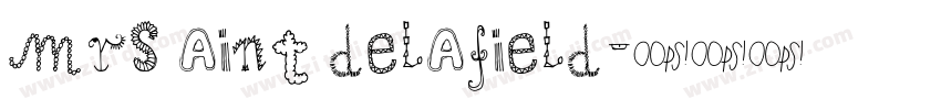 Mrs aint delafield字体转换